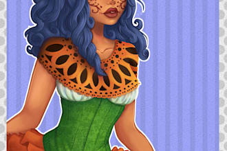 puedo dibujar una ilustración del personaje que desees