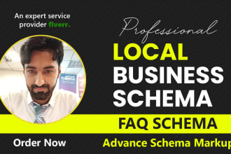 setup advance schema markups in json ld for local business and faq schema