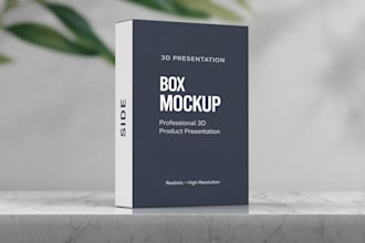 design 3d software box , book or digital product mockup and rendering