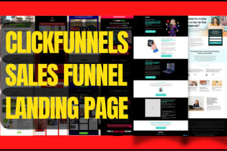 create a high converting sales funnel, landing page in clickfunnels