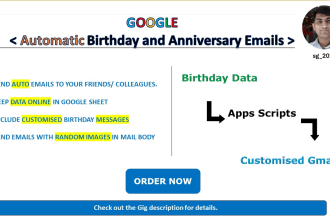 create app in google sheet to send birthday emails in gmail
