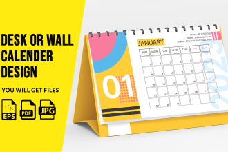 do professional desk or wall calendar design