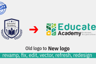 redesign, vectorize, fix, improve, modify your logo