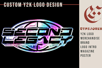 create custom y2k logo design for brand, streetwear in 24 hours