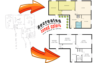 redraw floor plan for real estate agents, prop dealers