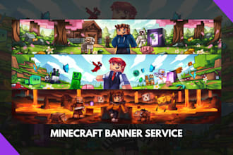 create a banner for your channel in minecraft style