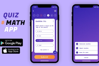 develop math game, quiz game, kid learning game for mobile