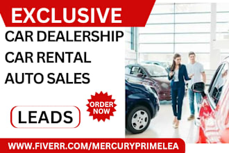 generate auto financing auto sales truck sales car rental car dealership leads