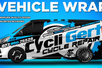 make unique branding vehicle wrap, van wrap, car wrap, design