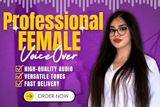 be your professional female voiceover artist