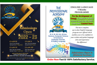design a professional flayer, bifold, trifold, brochure, poster, media kit