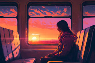 paint digital painting, landscape painting, album cover, concept art