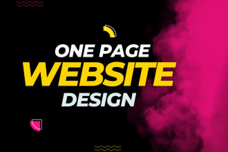 create stunning one page website design