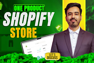 create one product shopify store, dropshipping store