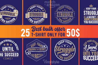 provide typography bulk t shirt design for merch or printful retail