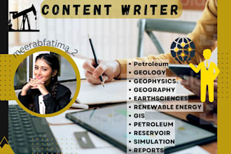 do content writing on any topic related to petroleum gas energy and geology