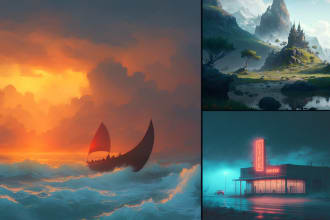 do digital painting, concept art, scifi, fantasy landscape, or album cover