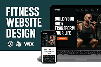 design a professional fitness website or online store with responsive design