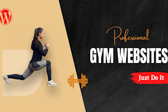 develop professional gym and fitness wordpress website