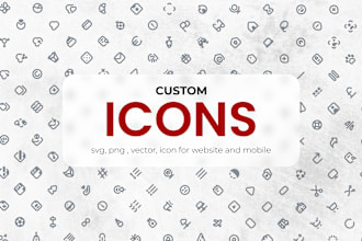 design custom svg, png , vector, icon for website and mobile