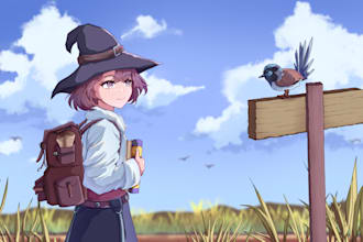 draw anime and manga style art for you