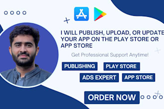 publish, upload, or update your app on the play store or app store