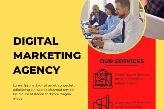 draw an eye catching business flyer and brochure