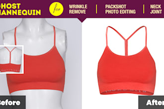 do ghost mannequin, packshot photo editing, ecommerce products enhance