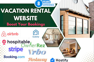 create short term vacation rental or property management website