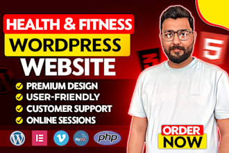 develop a health and fitness wordpress website