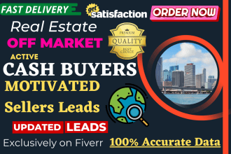 provide motivated seller, cash buyer real estate leads with skip tracing