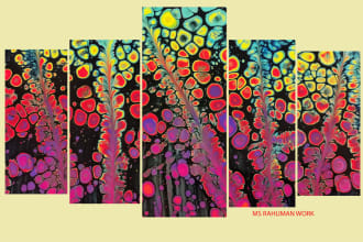 do an eyecatching wall art canvas panel design