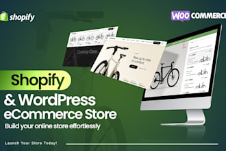 build a shopify or wordpress ecommerce website online store