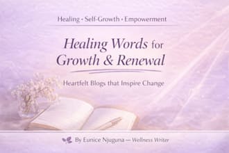 write healing and self growth blogs for your website