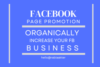 do organic facebook  page and group promotion and marketing