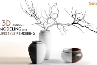 provide 3d rendering for amazon and product modeling