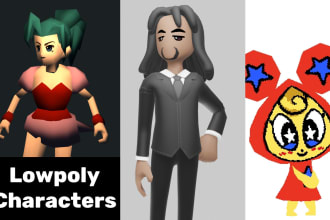 model and animate low poly characters