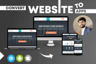 convert website to mobile app, android and ios