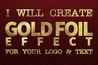 create gold foil effect for your logo or text