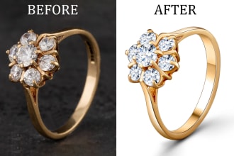 jewelry retouching and jewelry touch up looking 3d quality