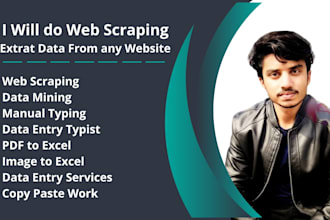 do web scraping, data mining, data entry from any website