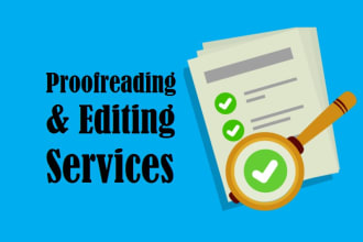 proofread and edit papers written in english