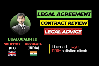 be your lawyer, write legal contract and provide legal advice