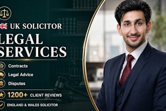 be your uk solicitor, help with contract, legal advice, dispute