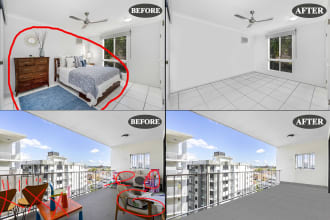 hdr real estate photo editing and object removing