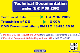 develop iso 13485, UK mdr,  technical documentation
