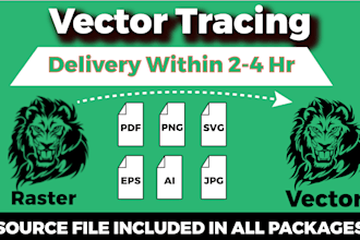 redraw,recreate your image or logo and vectorization