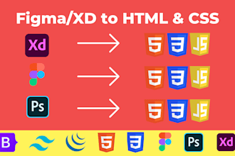 convert your psd and figma to HTML, tailwindcss or react