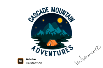 do hiking camping outdoor adventure logo
