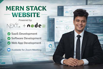 do mern stack web app development, saas software developer, react js, next js